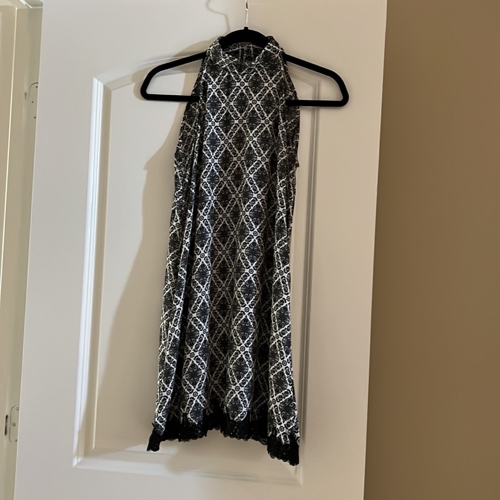 Mini Trapeze Dress with Open Back
